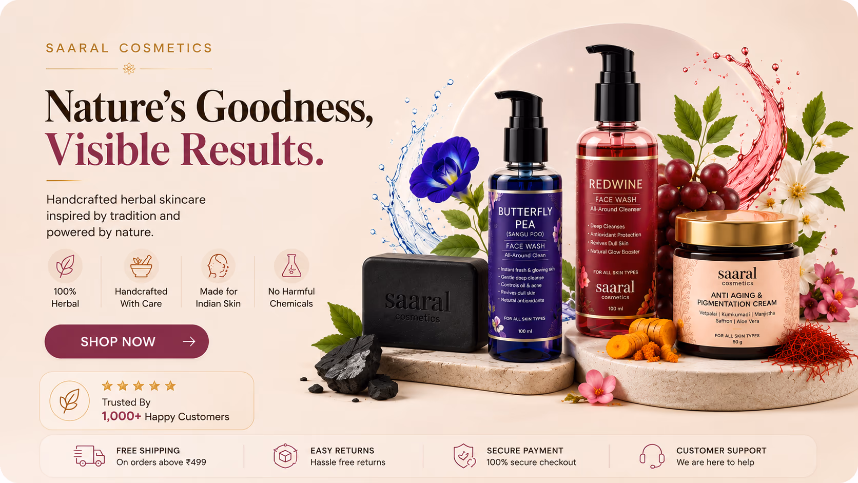 Saaral Herbal Skincare Collection